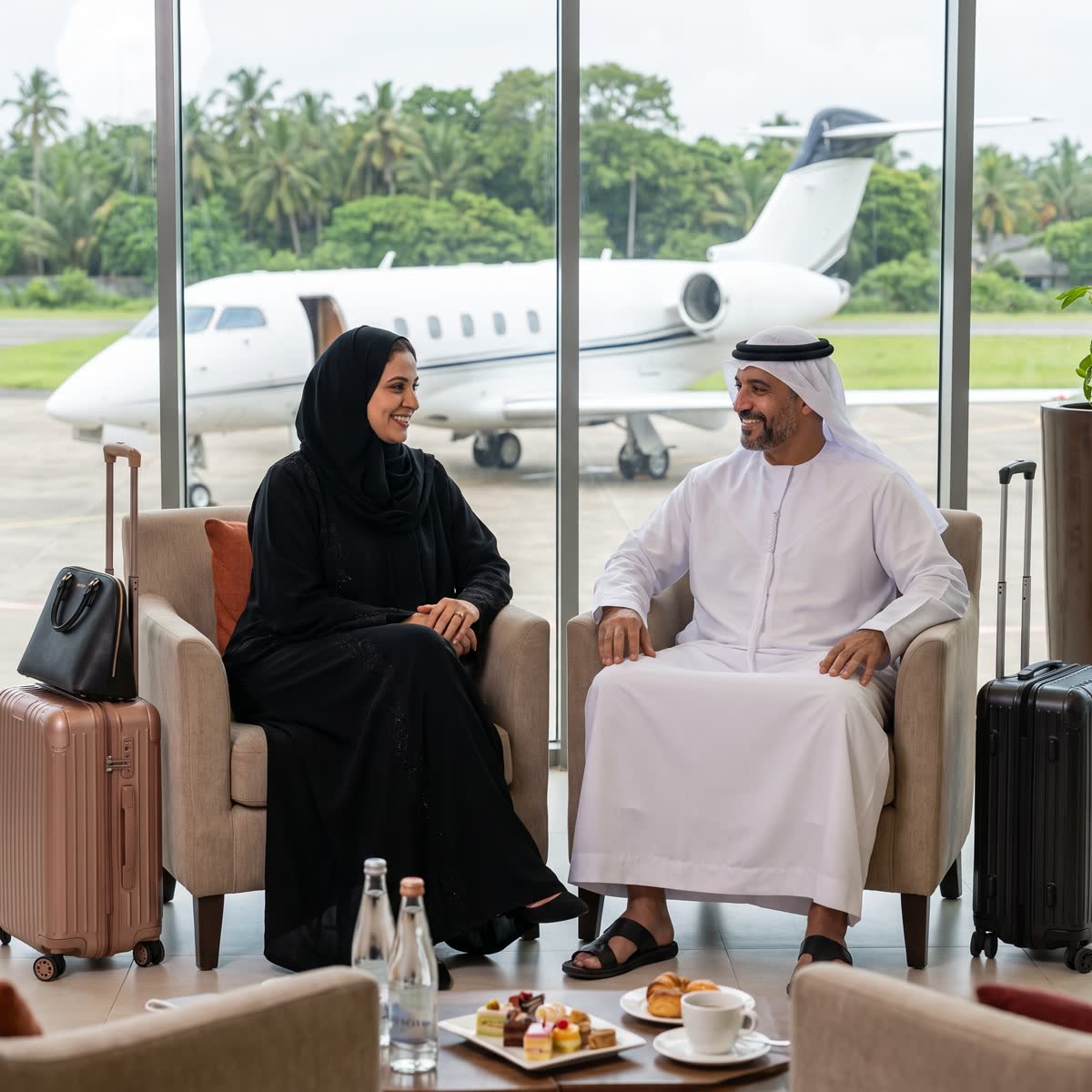 Ahmed & Layla at airport
