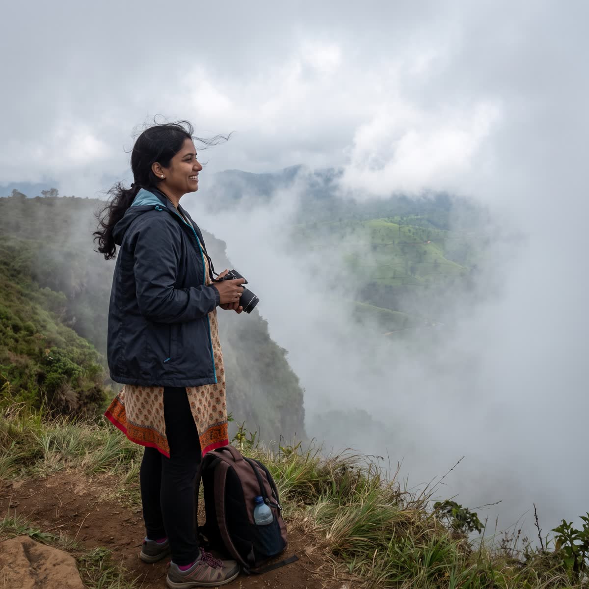 Priya at Horton Plains