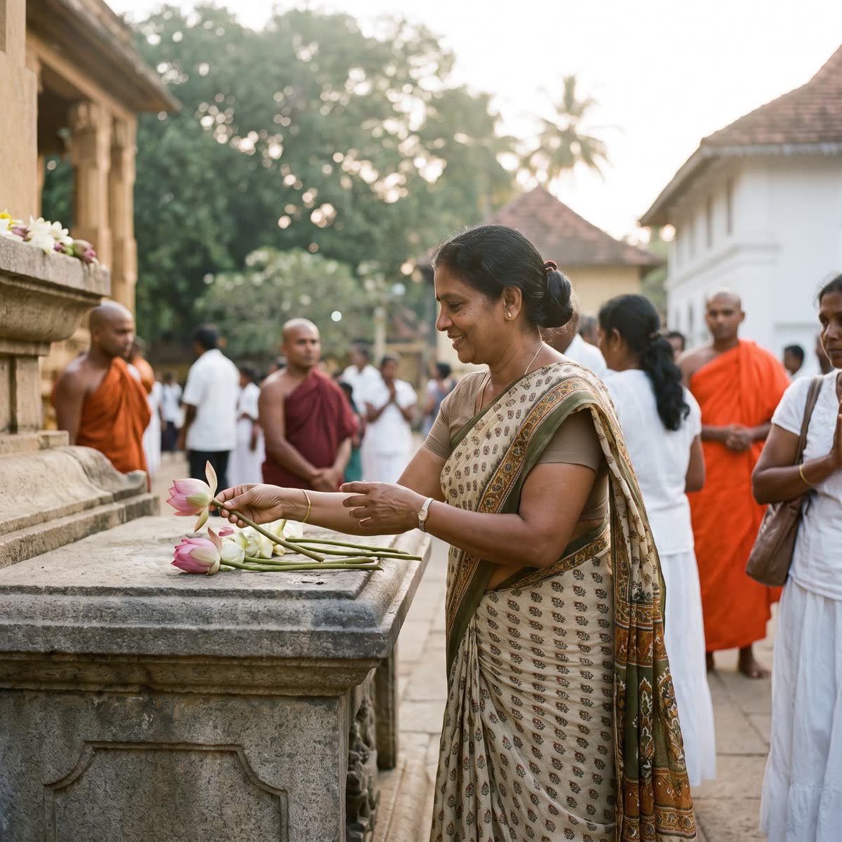 Priya at temple